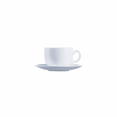 Consol Glass Opal Cup and Saucer 220ml White