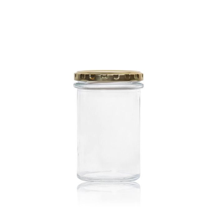 Vaso Bonta Glass Jar 314ml with Gold lid