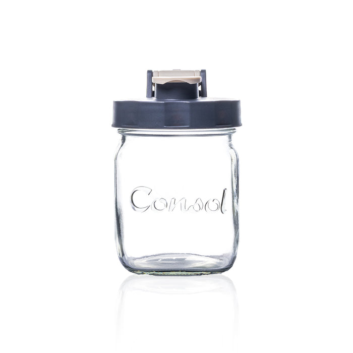 Consol Glass preserve Jar with Flip Top Lid 500ml