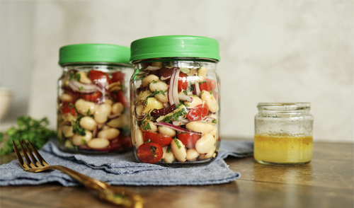 MEDITERRANEAN BUTTERBEAN AND ARTICHOKE SALAD-IN-A-JAR