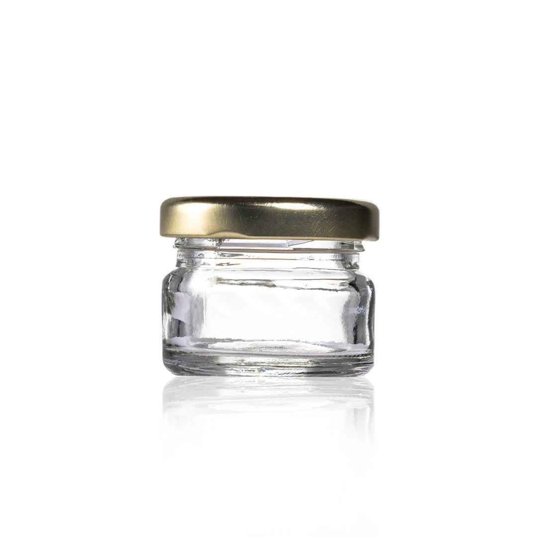 Consol Glass Mini jar 28ml With Gold Lid — The Consol Shop Stellenbosch