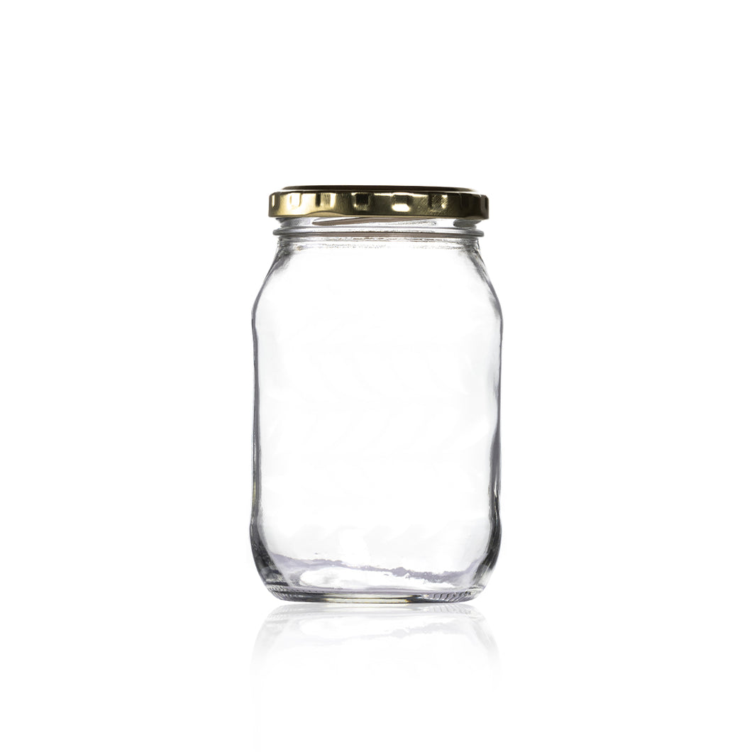 Consol Glass Farrago Jar 375ml with Gold Lid