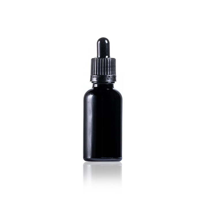 Black Dropper Bottle 30ml with Lid