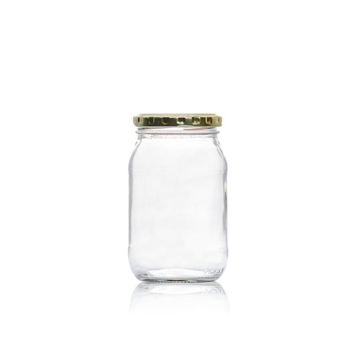 Consol Glass Farrago Jar 375ml with Gold lid (24 Carton Pack)