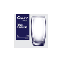 Load image into Gallery viewer, Consol Glass Glasgow Hiball Tumbler 400ml 4 Pack
