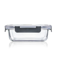 Load image into Gallery viewer, Consol Glass Madrid Rectangular Storage Container  630ml With Clip On Vent Lid
