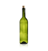 Load image into Gallery viewer, Consol Glass Feather Wine Bottle 750ml With Cork
