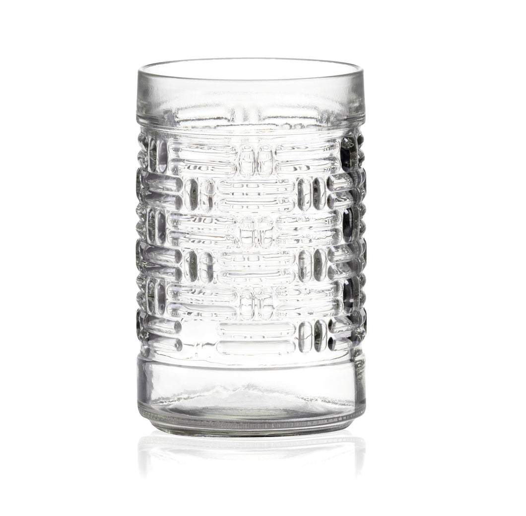 Consol Glass Basketweave Tumbler 250ml (24 Carton Pack)