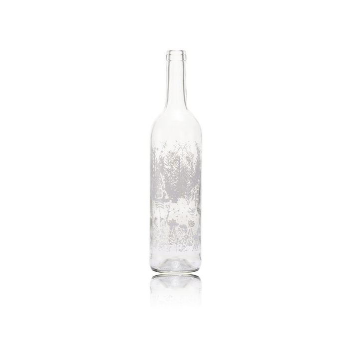 Consol Glass Snow House Bottle 750ml with Corklights