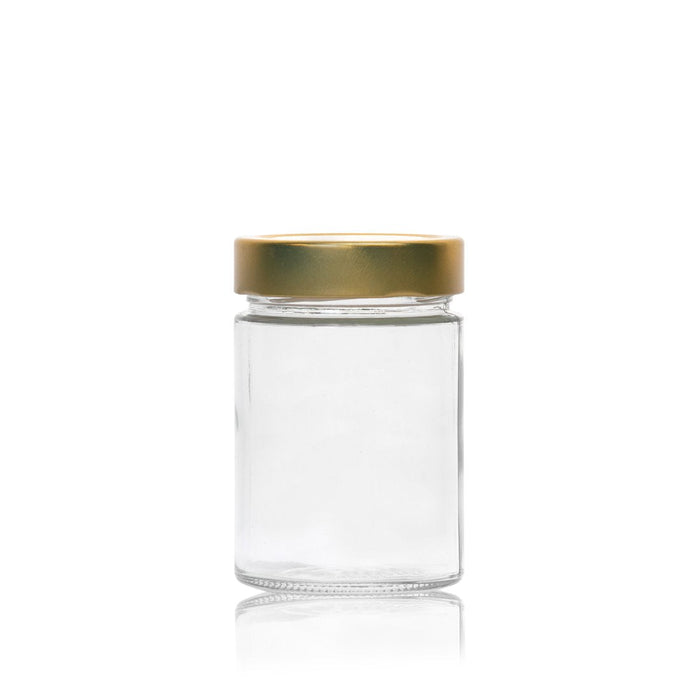 Vaso Ergo Glass Jar 314ml with Gold lid