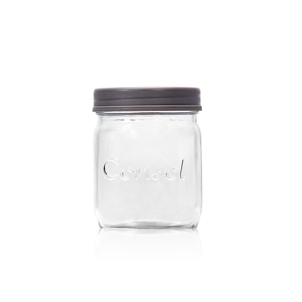 Consol Glass Preserve Jar 500ml with Coloured Lid