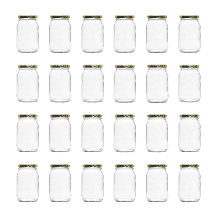 Consol Glass Farrago Jar 375ml with Gold lid (24 Carton Pack)