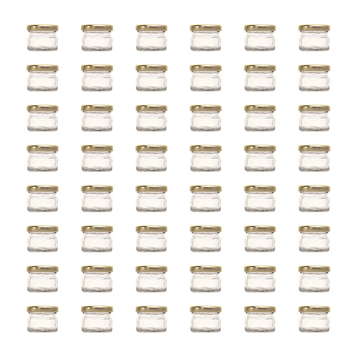 Consol Glass Mini Jar 28ml with Gold lid (48 Carton Pack)