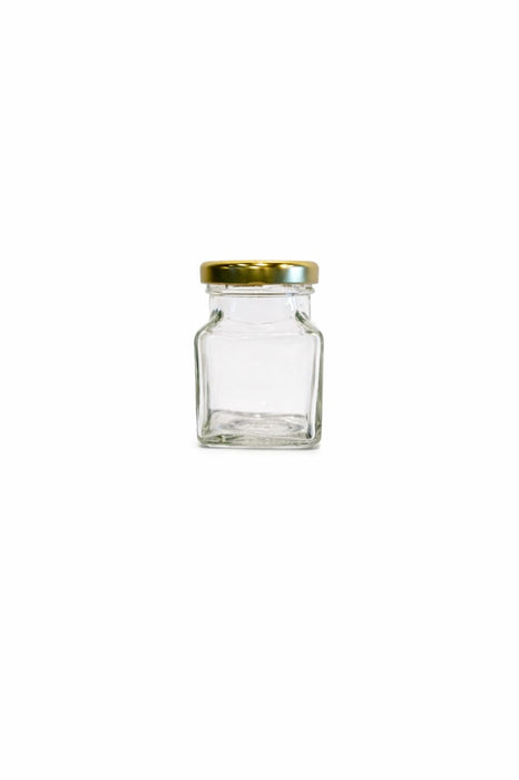 Consol Glass Vaso Quadro 106ml with Gold Lid