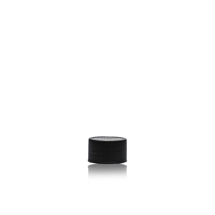 24mm Ribbed Screw Lid Black