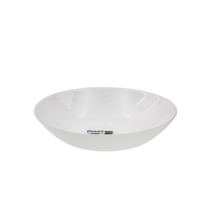 Consol Glass Opal Rimless Soup Bowl 20cm White
