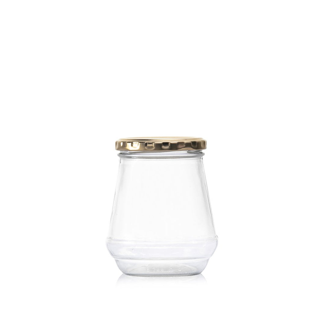 Consol Glass Jam Jar 375ml with Gold lid (24 Carton Pack)