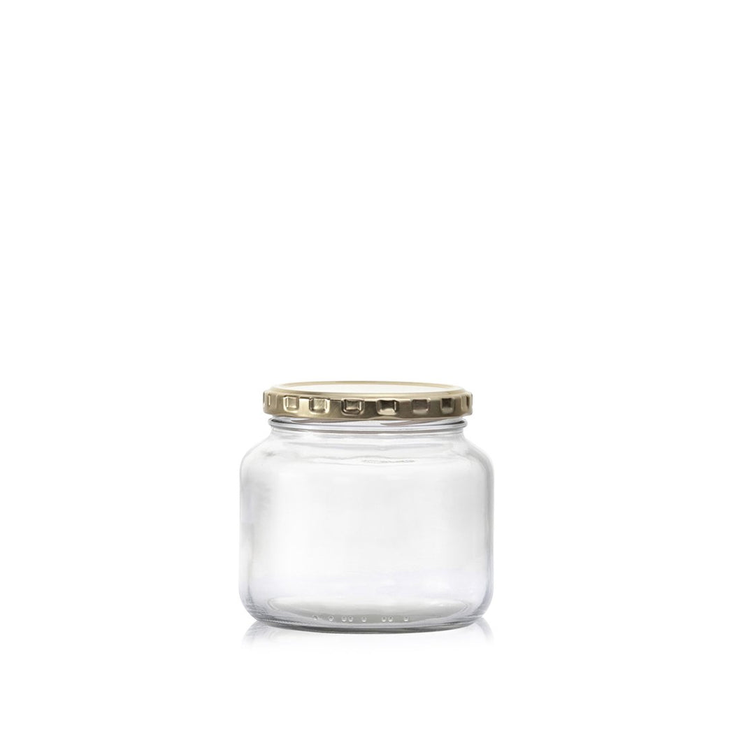 Consol Glass Chutney Jar 500ml with Gold lid (12 Carton Pack)