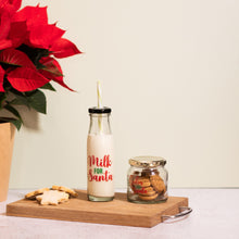 Load image into Gallery viewer, Consol Glass Milk For Santa 250ml With Straw Lid
