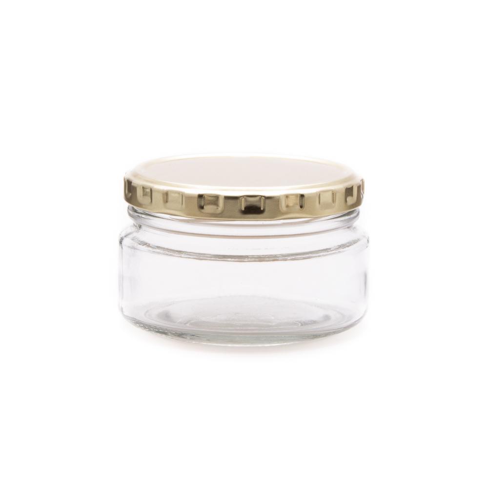 Consol Glass Dip Jar 200ml with Gold lid