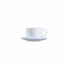 Load image into Gallery viewer, Consol Glass Opal Cup and Saucer 220ml White
