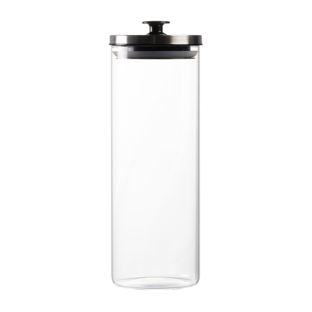 Round Canister & Black Lid 1700ml (1.7L)