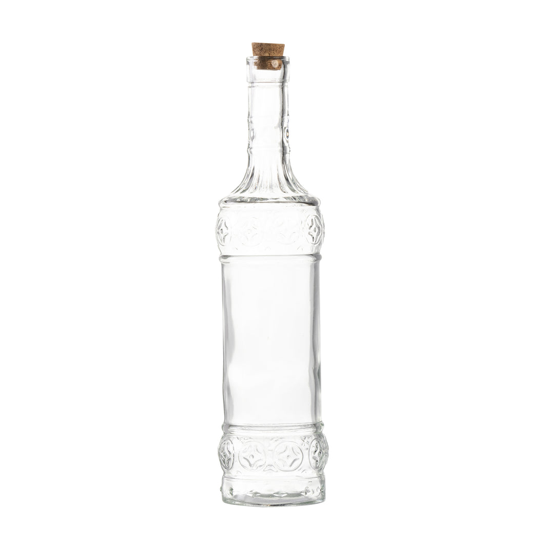 Round Vintage Embossed Bottle 1000ml (1L)