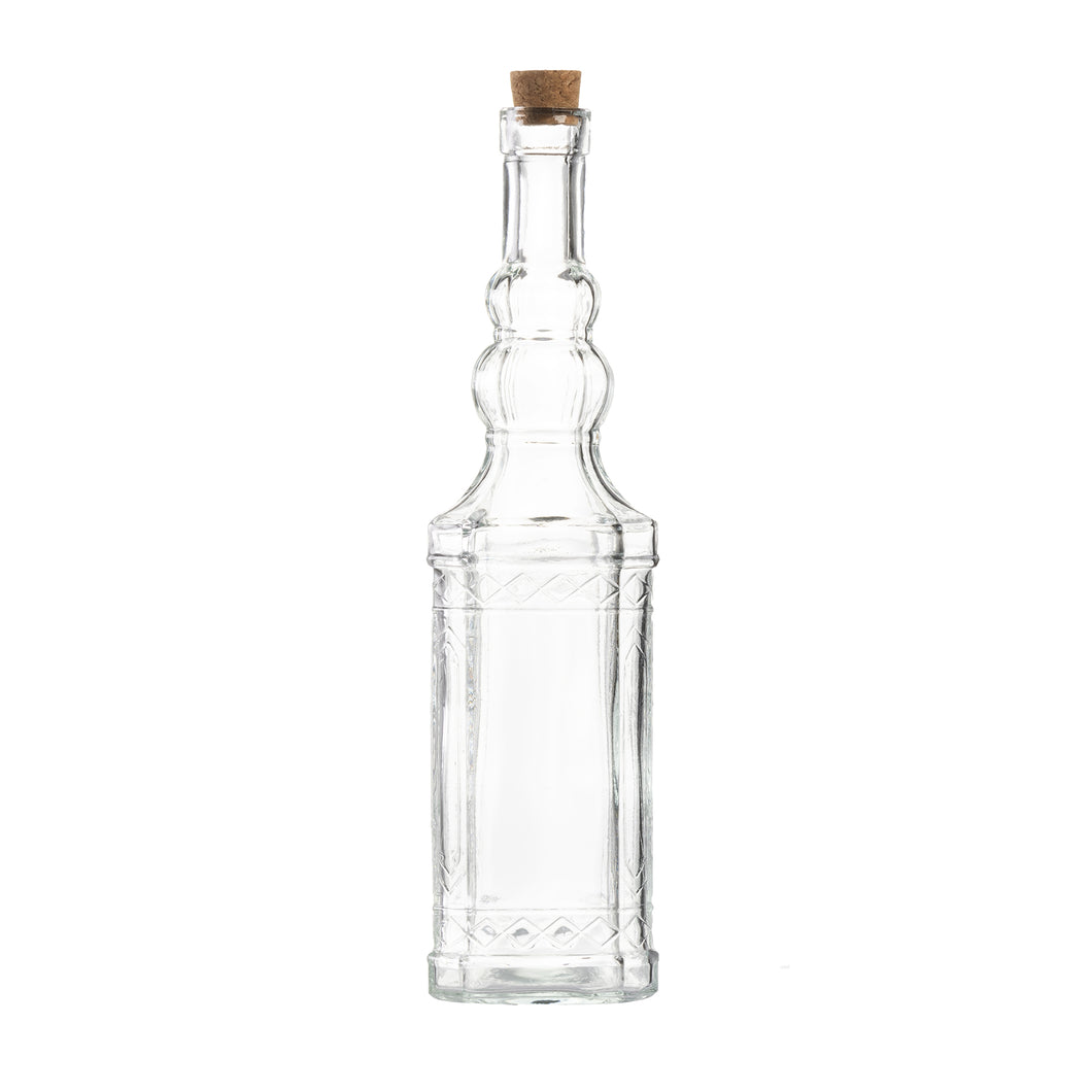Square Vintage Embossed Bottle 1000ml (1L)