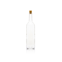 Load image into Gallery viewer, Consol Glass Feather Wine Bottle 750ml with Cork Lid
