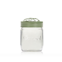 Load image into Gallery viewer, Consol Glass Preserve Jar 500ml with Green Mesh Lid
