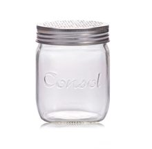 Load image into Gallery viewer, Consol Glass Jar 500ml Large Stainless Steel Grater
