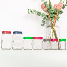Load image into Gallery viewer, Consol Glass Preserve Jar 1000ml (1L) with Coloured Lid
