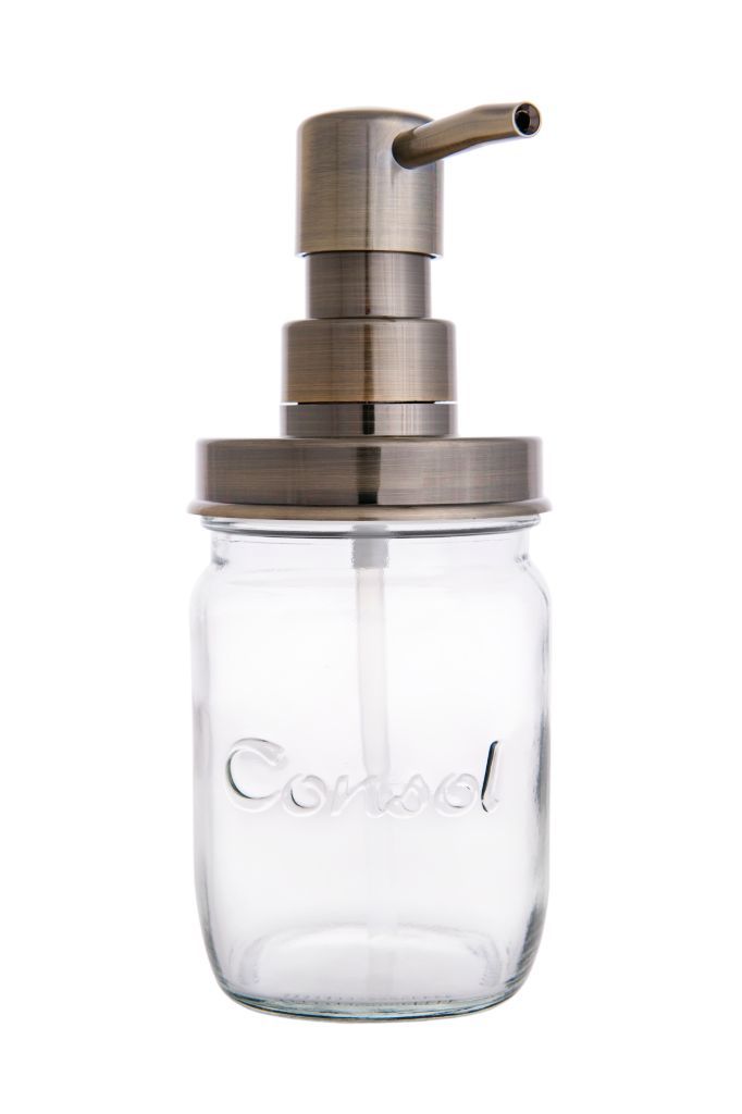 Consol Glass Pump Jar 250ml Bronze