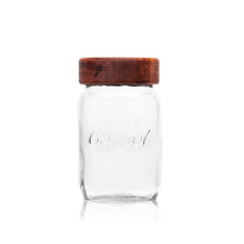 Load image into Gallery viewer, Consol Glass Preserve Jar 1000ml (1L) with Dark Wooden Lid
