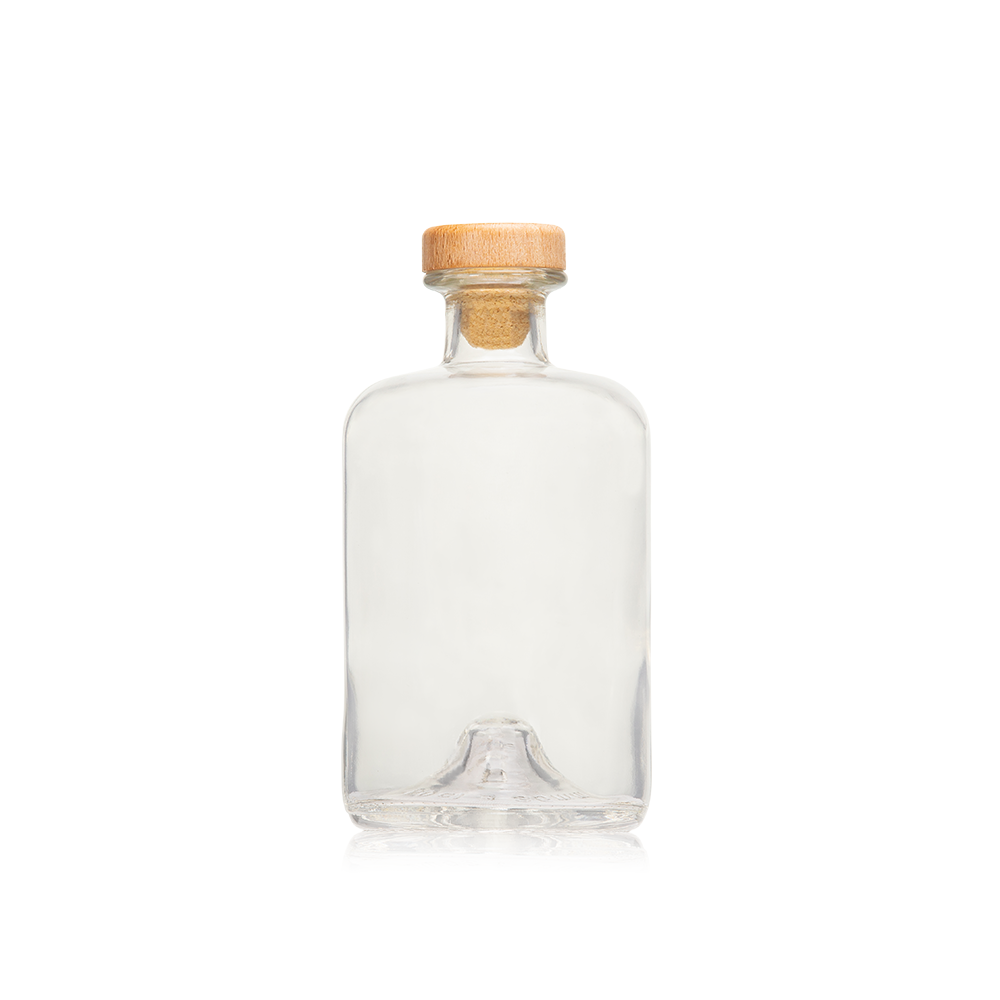 Herbalist Glass Bottle 500ml with Wooden Barstopper
