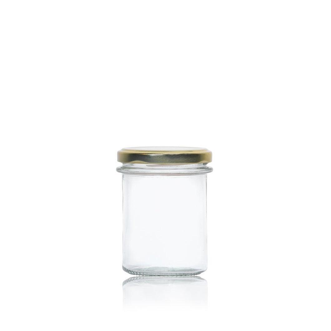 Vaso Bonta Glass Jar 212ml with Gold lid